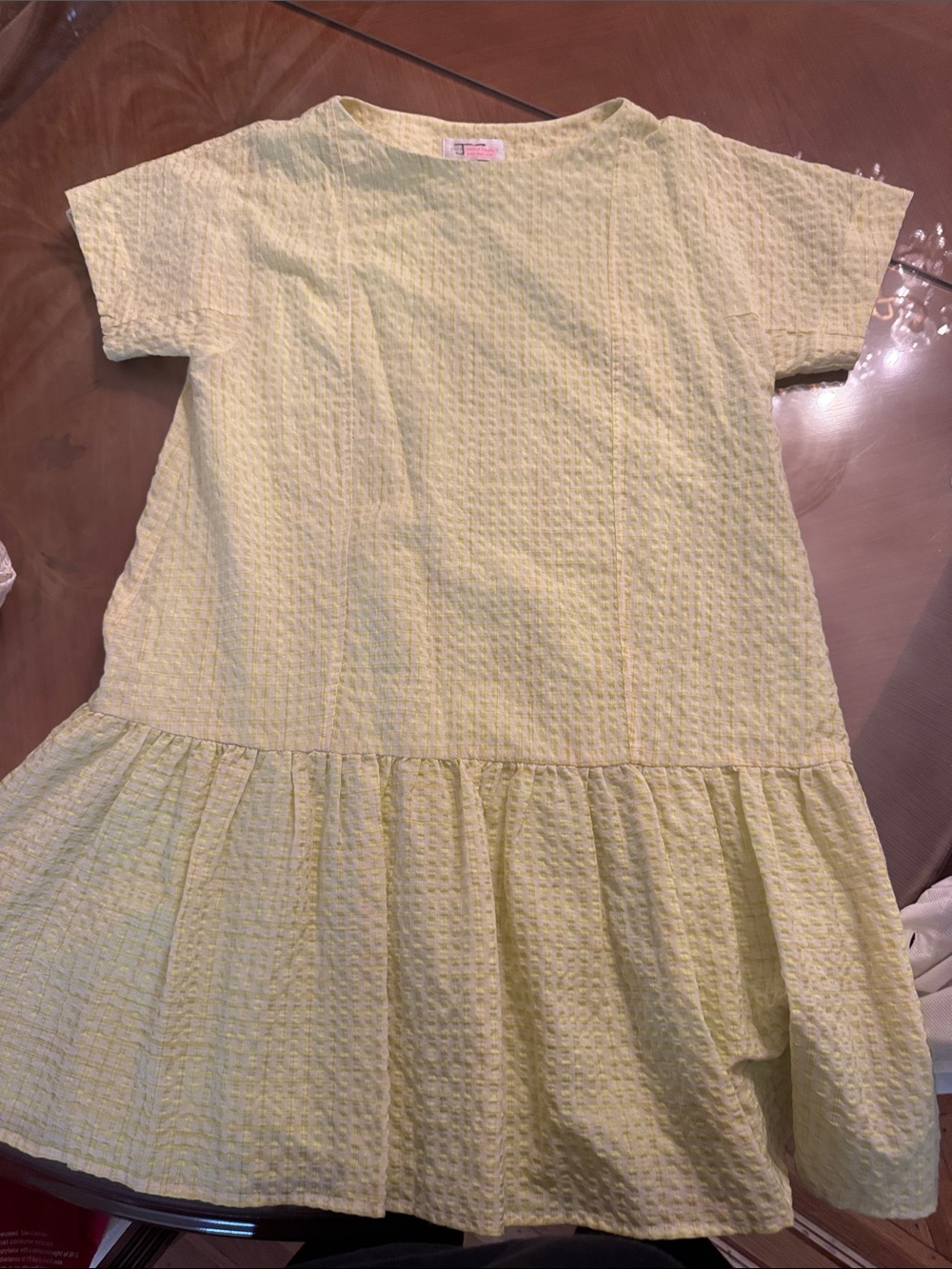 Corey Lynn Calter Pale Yellow Textured Midi Dress